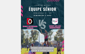 Senior - Dimanche 2 nov - Jour de match
