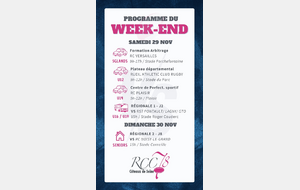 📆 Programme du week-end