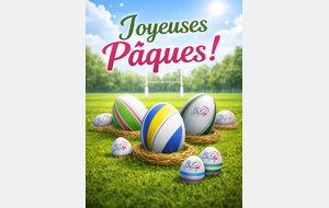 🐣🏉 Joyeuses Pâques à toute la famille RCC78 ! 🩷🩶💚