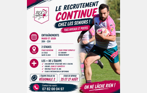 🏉 LE RCC 78 RECRUTE ! 🩷🩶💚