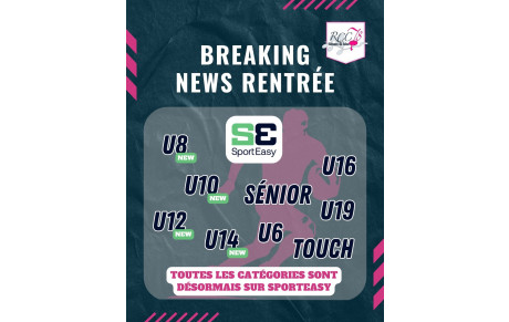 🏉 Dernière étape franchie pour la rentrée : tout le club est désormais sur Sporteasy !