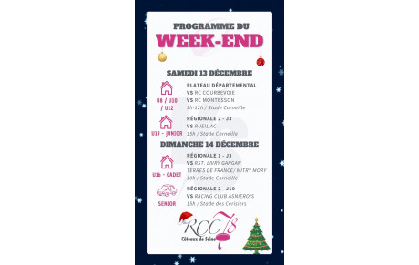 🎙️ LES AFFICHES DU WEEK-END – 13 &amp; 14 décembre 2025