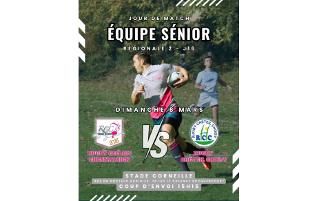 📅 Affiche du week-end – 7 &amp; 8 mars 2026🏉