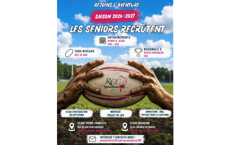 🦍🏉 LES SENIORS RECRUTENT – SAISON 2026/2027 🏉🦍🔥