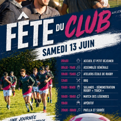 🔥 FÊTE DU CLUB – SAMEDI 13 JUIN 🔥
