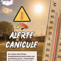 🌡️⚠️ Information importante – Entraînements annulés ⚠️🌡️
