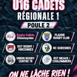 🐗🏉 U16 – UNE NOUVELLE POULE POUR NOS CADETS !