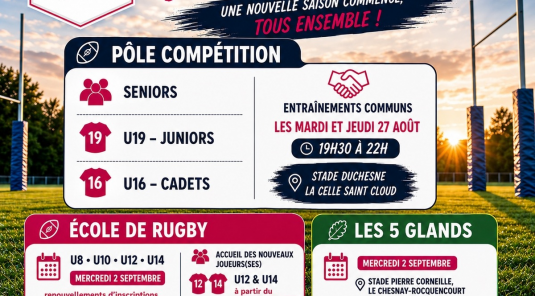 🏉 C’EST LA REPRISE AU RCC 78 ! 🩷🩶💚