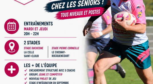🏉 LE RCC 78 RECRUTE ! 🩷🩶💚